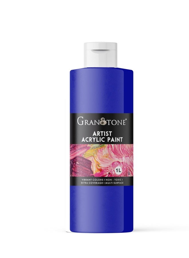 GRANOTONE Acrylic Colour | 1000 ml (Ultramarine Blue) | Rich Pigment, Non-Cracking Art & DIY Paint | Suitable for Canvas, Wood, Leather, Earthenware, and Metal